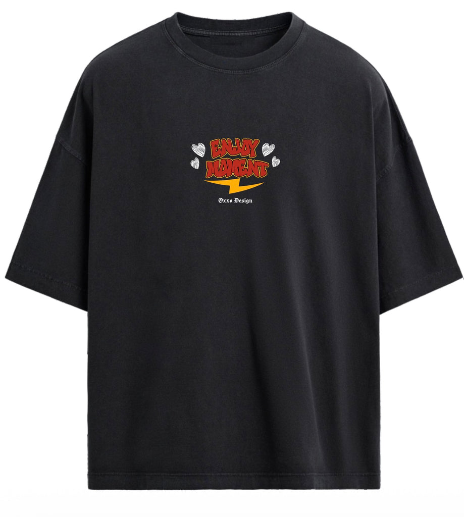 ENJOY MOMENT Oversized Heavyweight Tee – Oxxo Design Exclusive