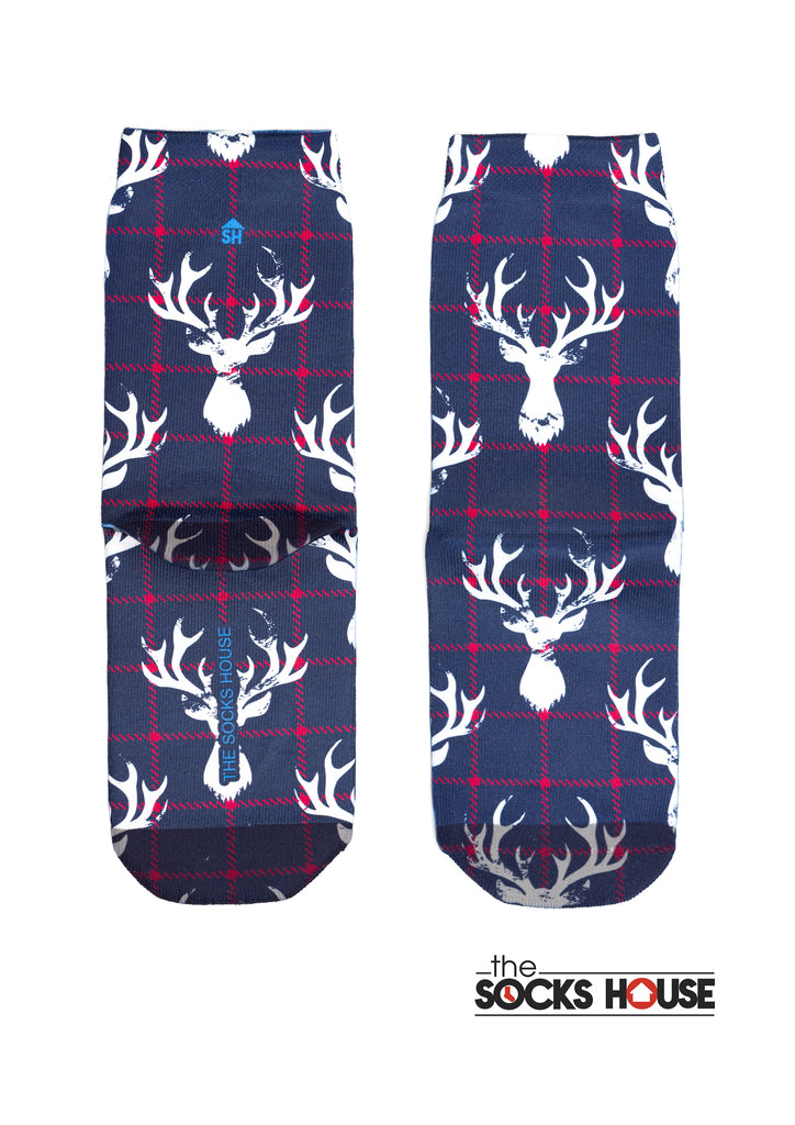 Reindeer Christmas Print Socks