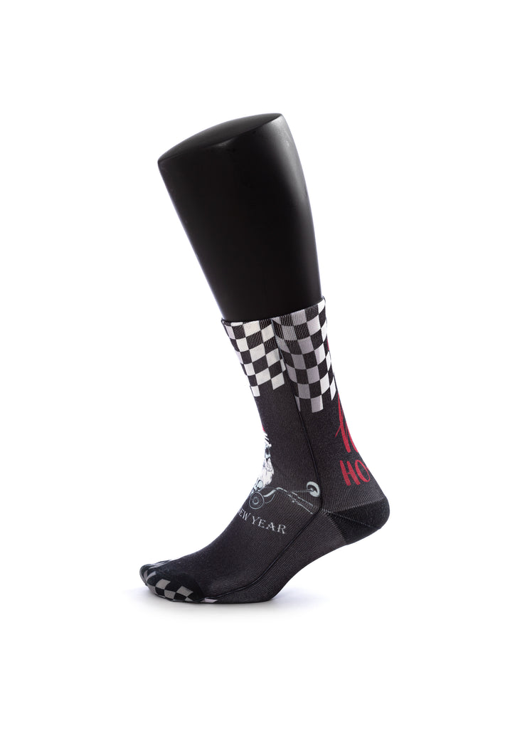 Skull Christmas Print Socks