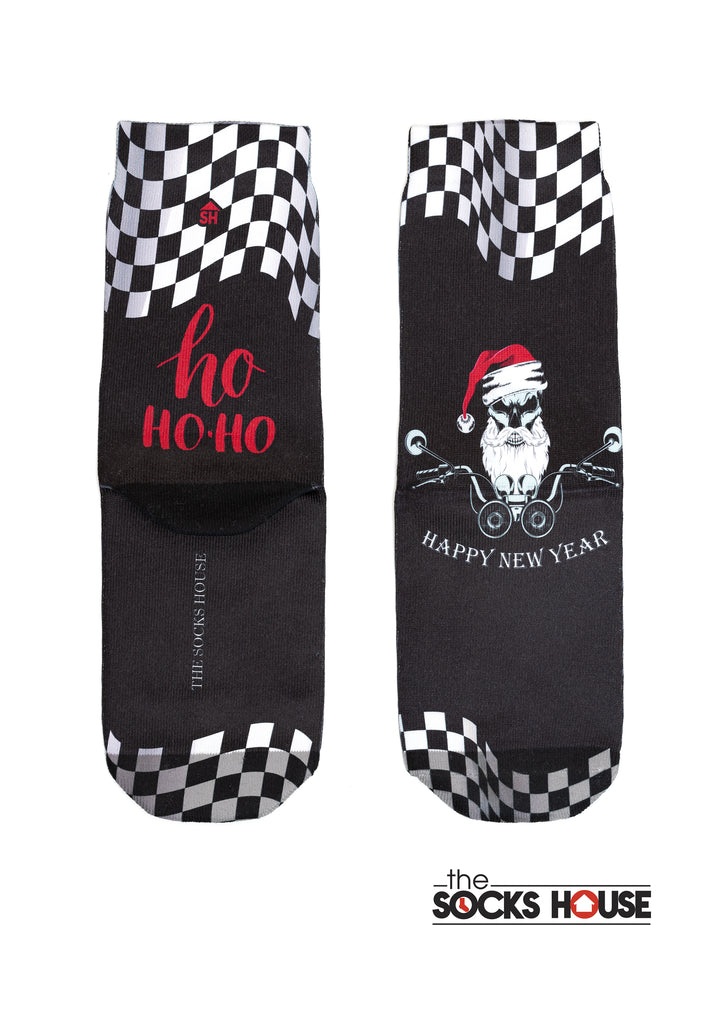Skull Christmas Print Socks