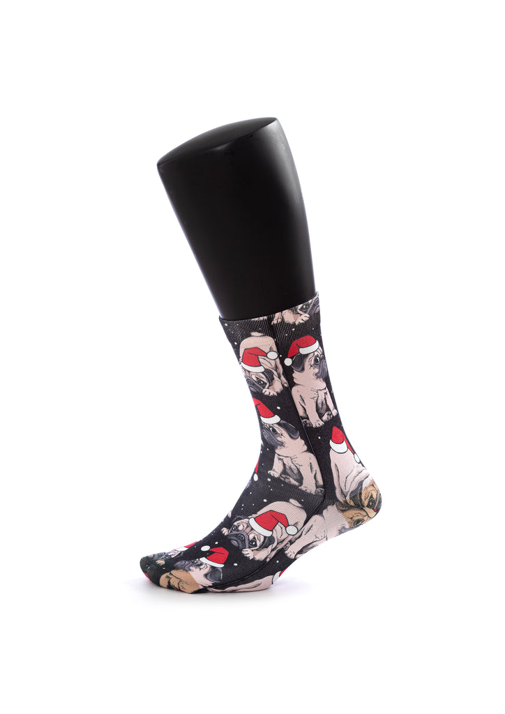 Puppy Christmas Print Socks
