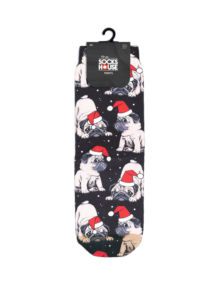 Puppy Christmas Print Socks