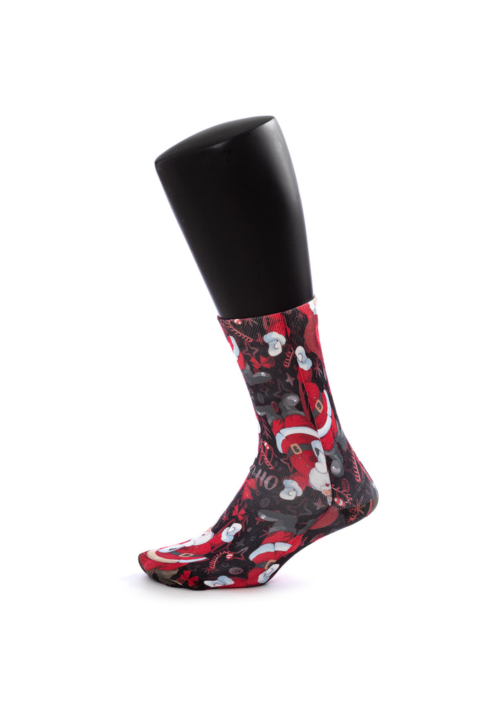 Greetings Christmas Print Socks