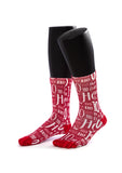 Red Ho ho Ho Christmas Print Socks