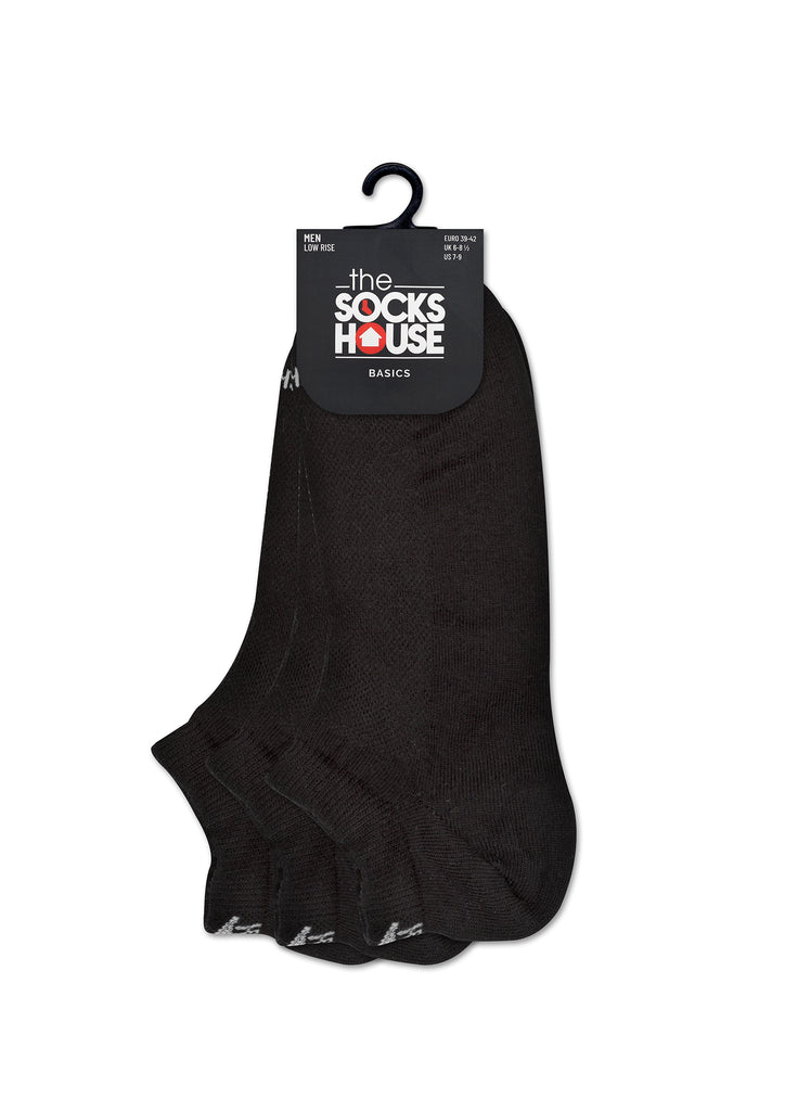 Basic Black Trainer Socks with 3 Pairs