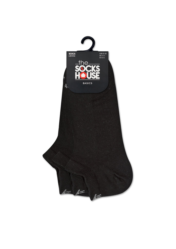 Basic Black Trainer Socks with 3 Pairs