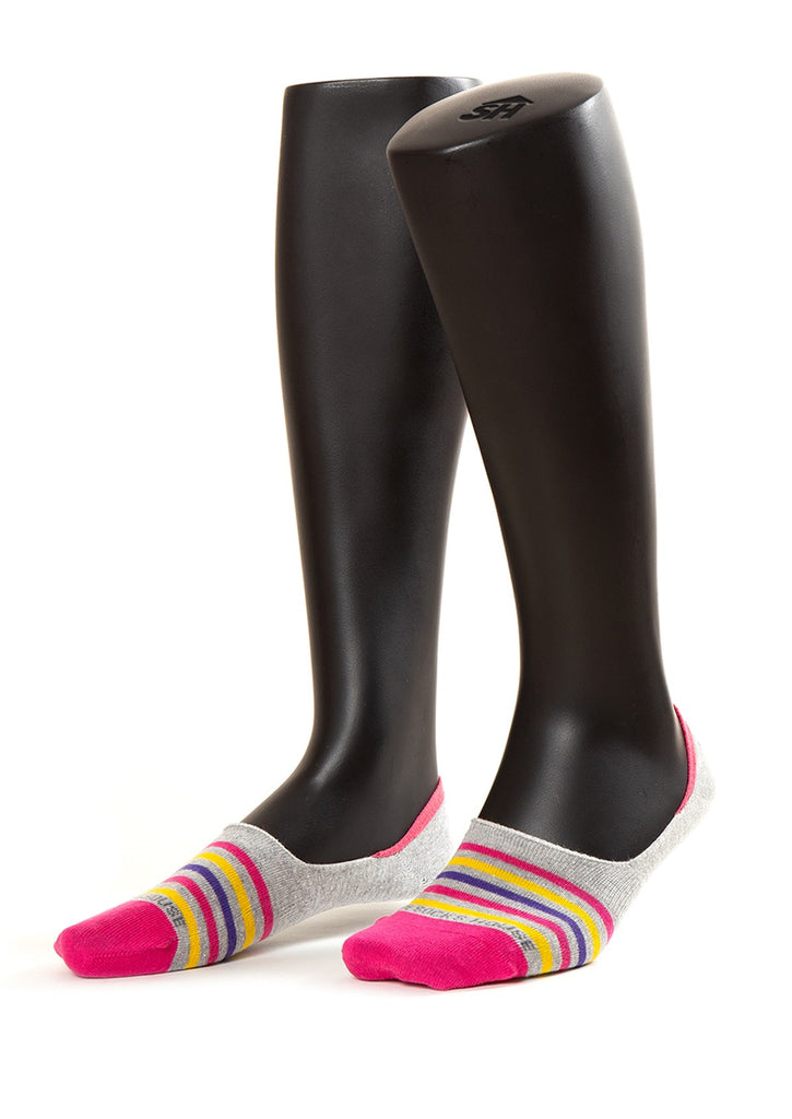 Colored Stripes Design Women Invisible Socks
