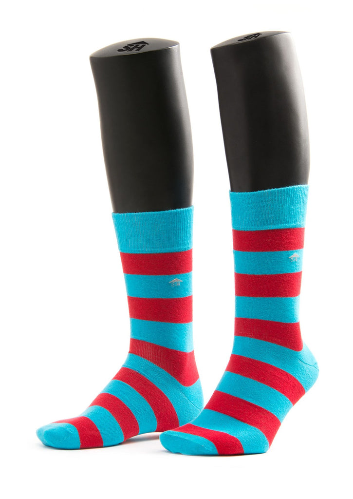 Herrensocken mit dickem Streifen-Design