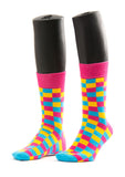 Multi Color Squares Design Men Socks