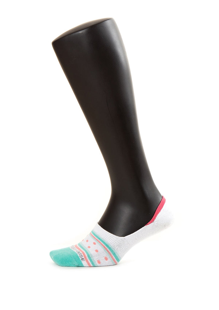 Stripes and Dots Design Women Invisible Socks
