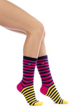 Double Color Line Design Women Socks