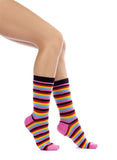 Multi Colored Stripes Design Women Socks