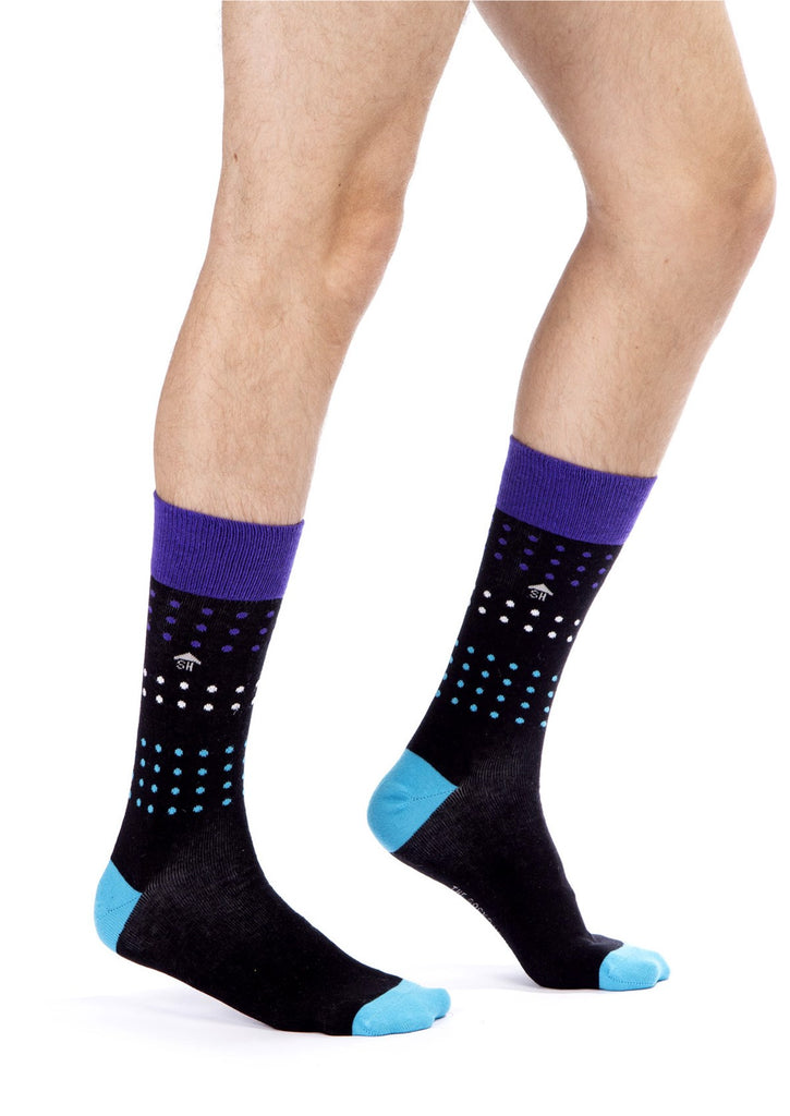 Black Dots Design Men Socks