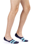 Green Stripes Design Men Invisible Socks