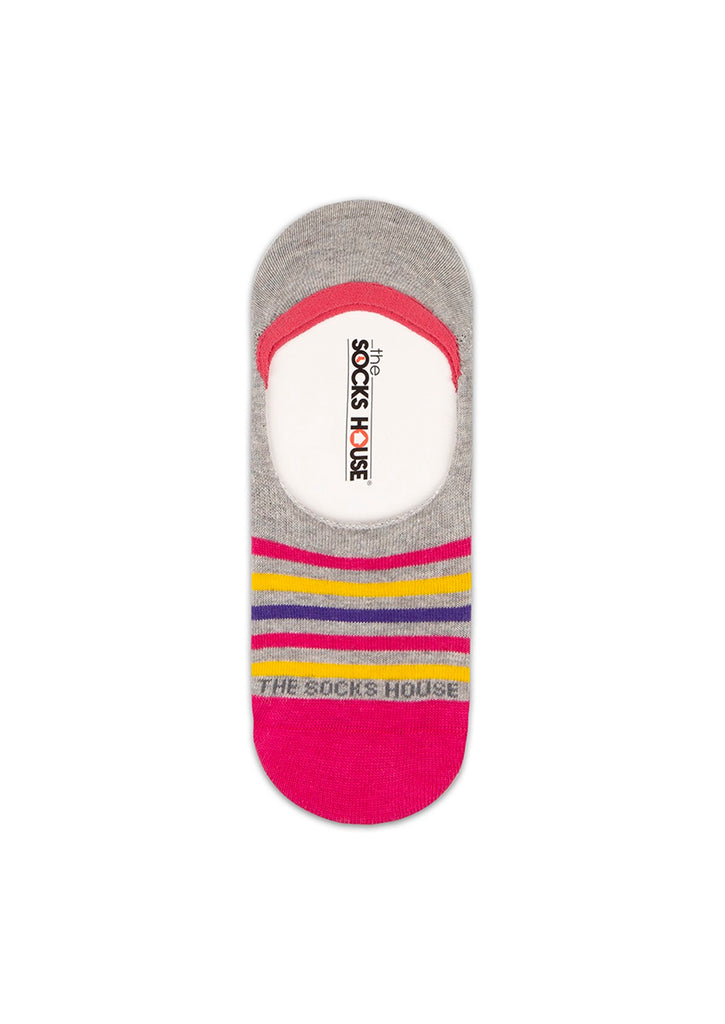 Colored Stripes Design Women Invisible Socks
