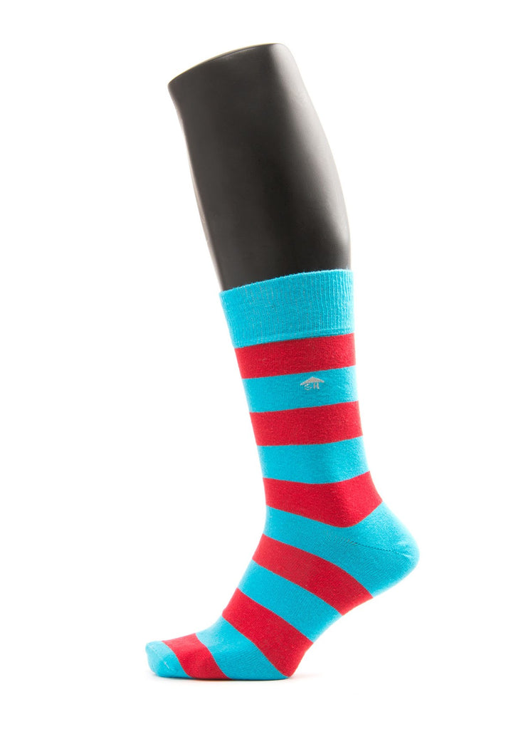 Herrensocken mit dickem Streifen-Design