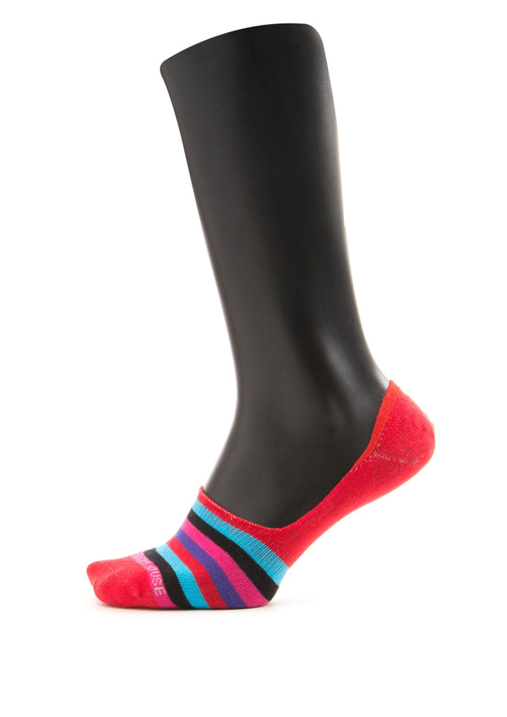 Multi Colored Stripes Design Men Invisible Socks