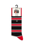 Black Red Stripes Design Men Socks