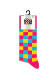 Multi Color Squares Design Men Socks