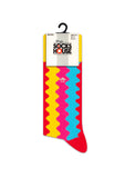 Colored Waves Design Men Socks