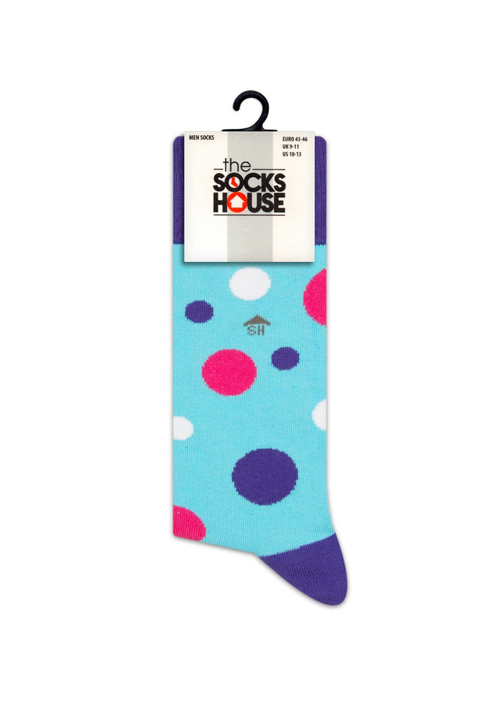 Colored Dots Design Men Socks