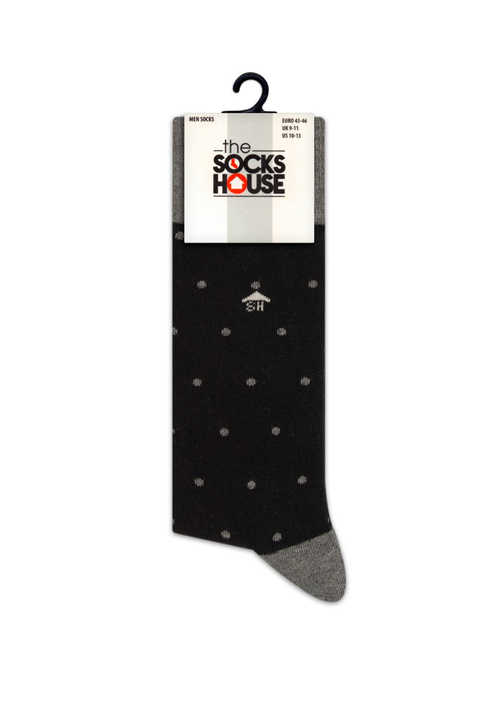 Black Dots Design Men Socks