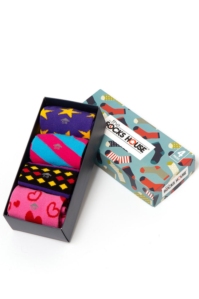 Damen-Geschenkset mit 4 Paar Socken