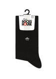 Black Plain Knit Women Bamboo Socks