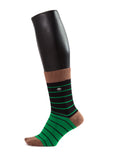 Green Black Stripes Design Men Bamboo Socks