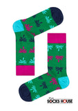 Palm Design Men Bamboo Socks