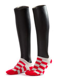 Squares Design Men Bamboo Trainer Socks