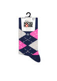 Rosa Argyle Design Damen Bambussocken