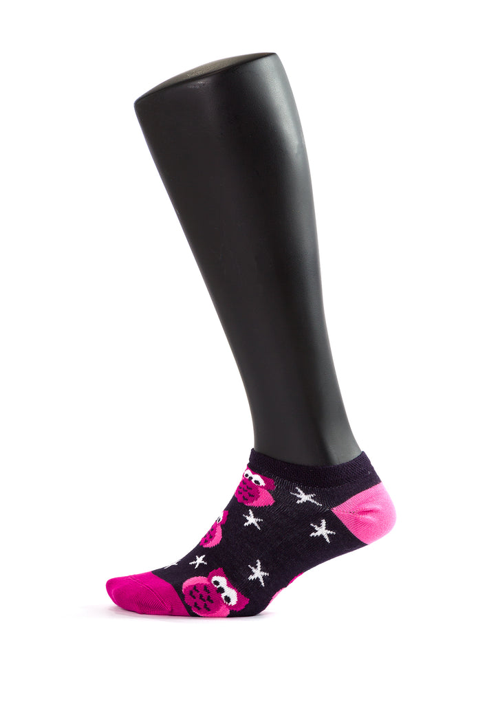 Eulen-Design Damen-Trainer-Socken aus Bambus