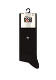 Black Plain Knit Bamboo Socks