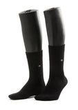 Black Plain Knit Bamboo Socks