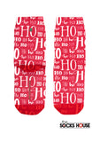 Red Ho ho Ho Christmas Print Socks