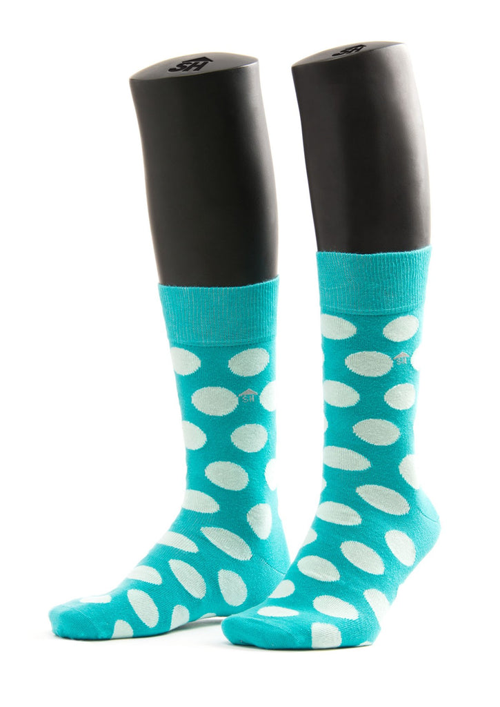Green Dots Design Men Socks