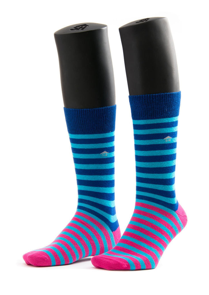 Duo Color Thin Stripes Design Men Socks