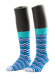Blue Waves Design Men Socks