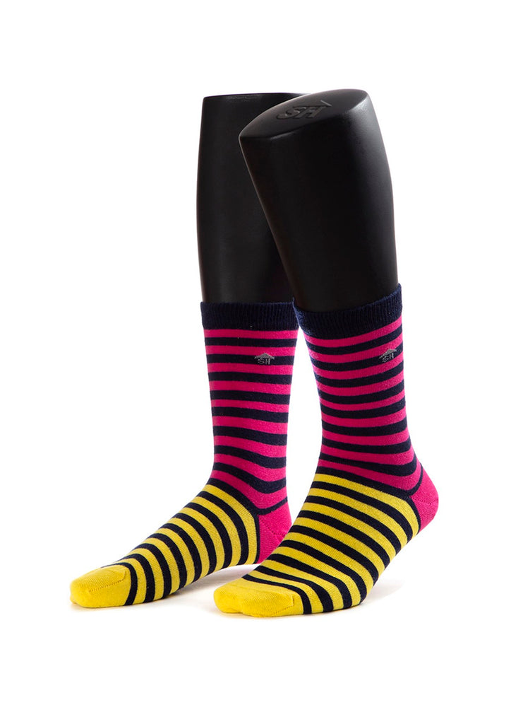 Double Color Line Design Women Socks