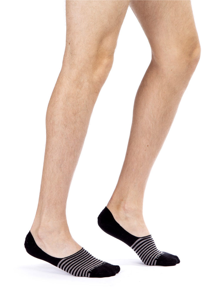 Black-Grey Design Men Invisible Socks