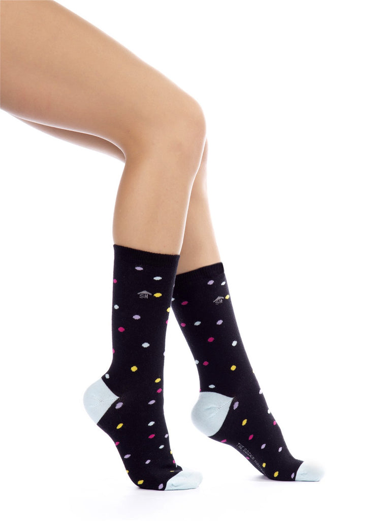 Colored Dots Design Women Socks