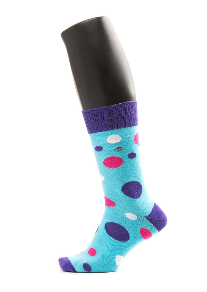 Colored Dots Design Men Socks