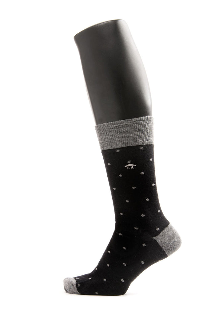 Black Dots Design Men Socks