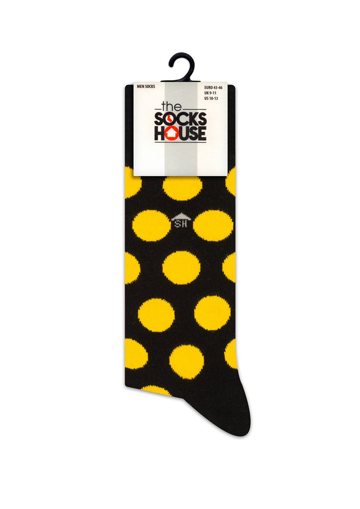 Yellow Dots Design Men Socks