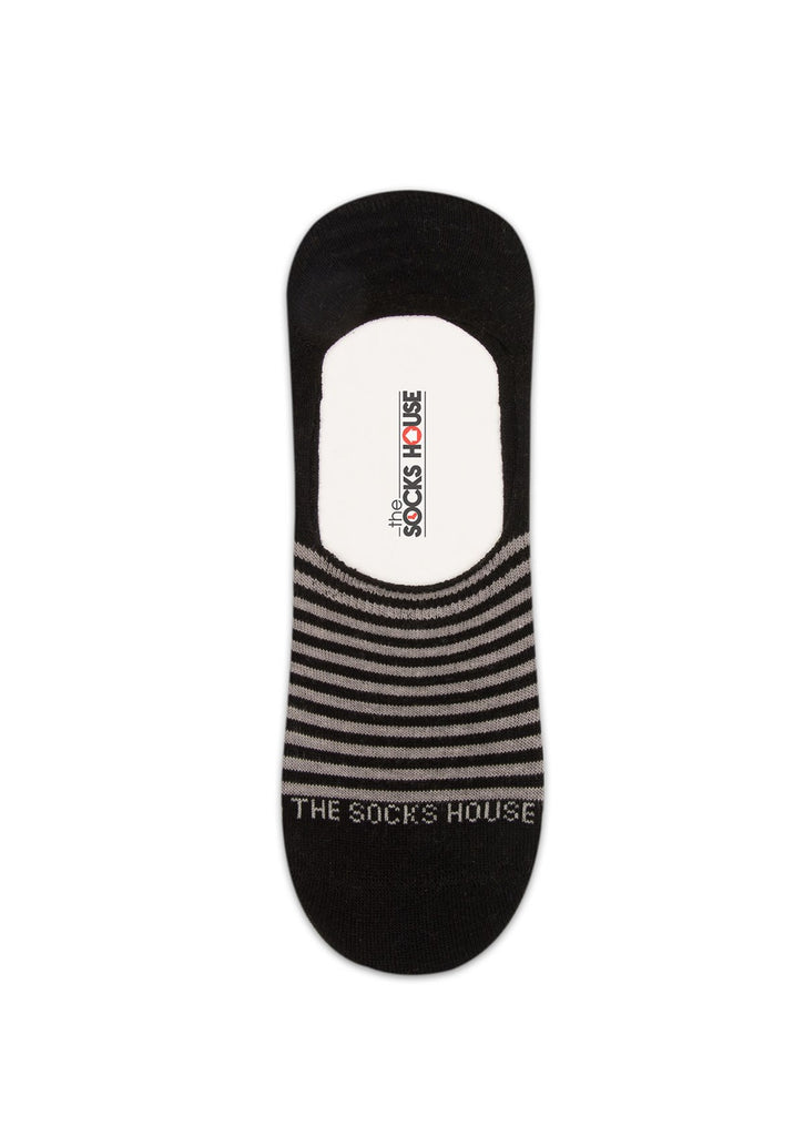 Black-Grey Design Men Invisible Socks