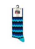 Blue Waves Design Men Socks