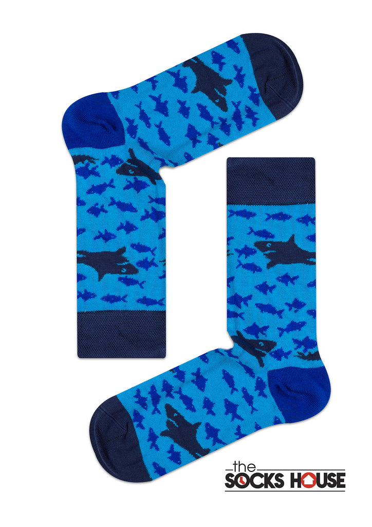 Shark Design Men Bamboo Socks