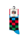 Colored Squares Design Men Bamboo Socks