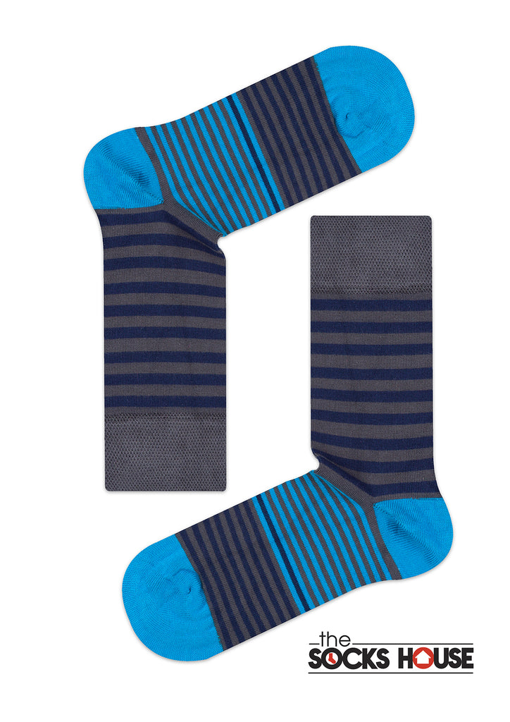Double Type Stripes Design Men Bamboo Socks